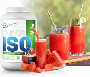 Vivez un retour à la chaleur de l'été avec Clear ISO et notre délicieuse slush glacée protéinée au melon d'eau