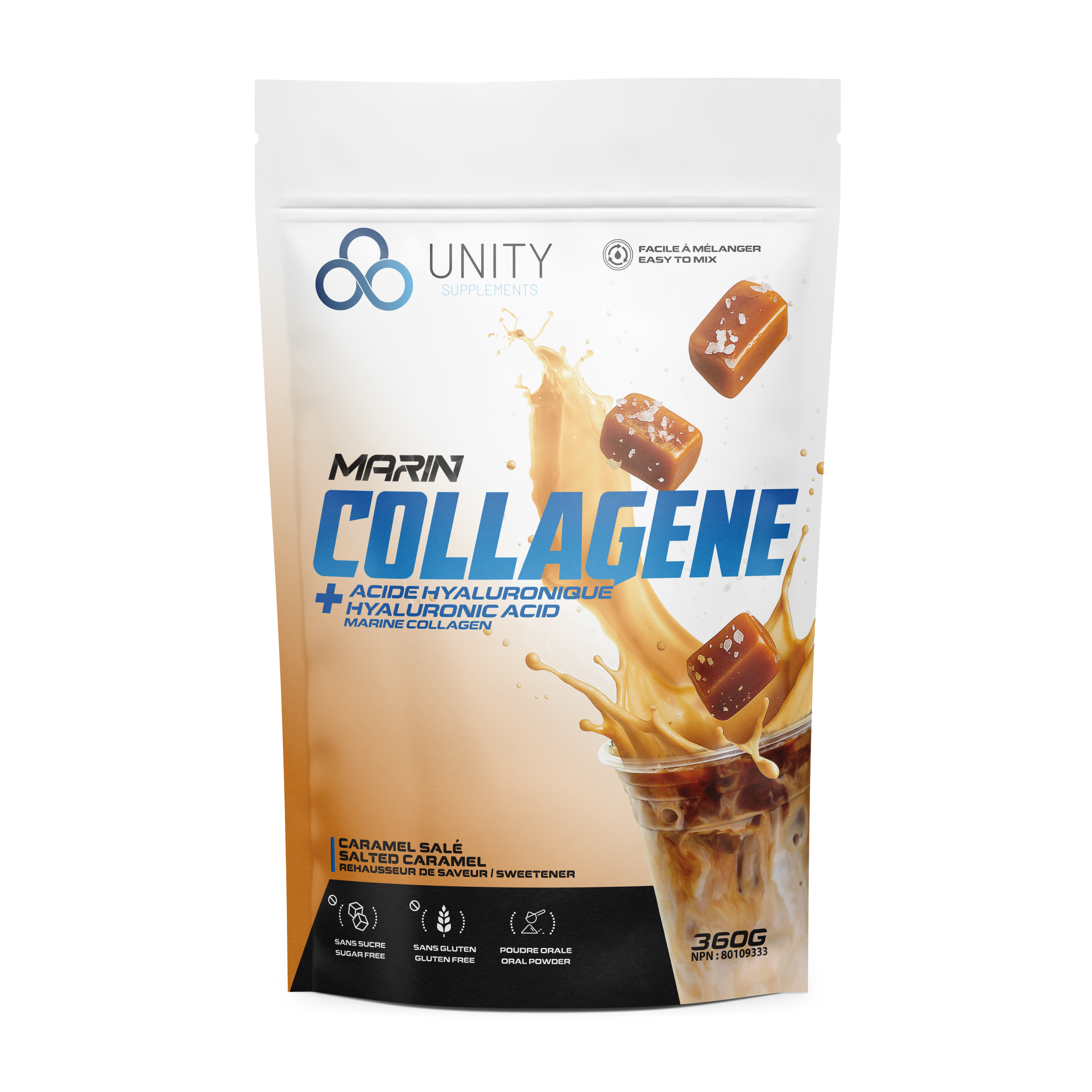 Marin Collagen + Hyaluronic Acid - Salted Caramel - Unity-Supplements