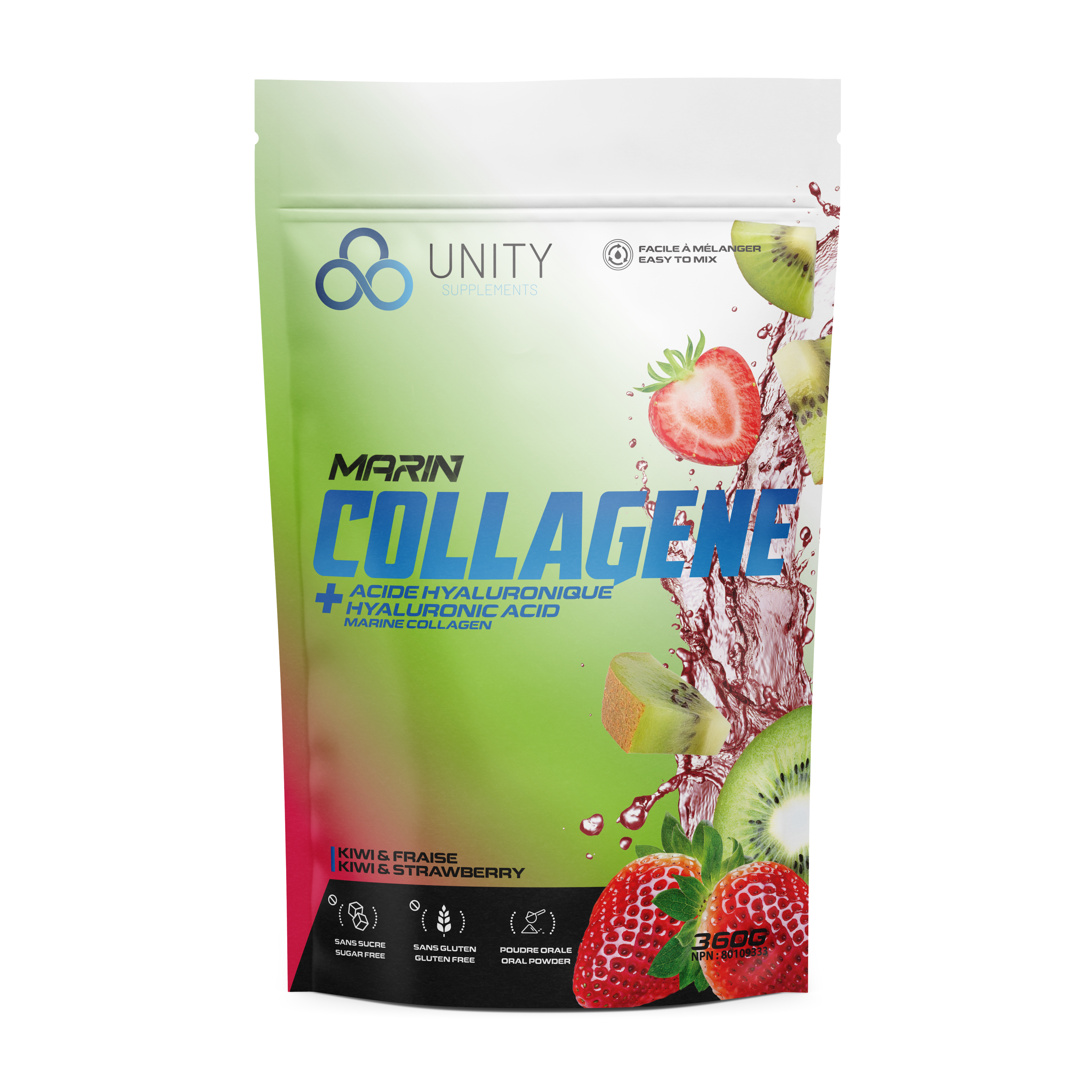 Marin Collagen + Hyaluronic Acid - Kiwi & Strawberry - Unity-Supplements