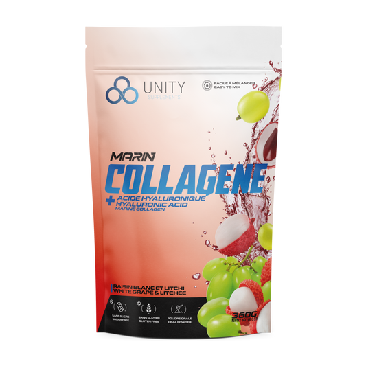Marin Collagen + Hyaluronic Acid - White Grape & Litchee - Unity-Supplements