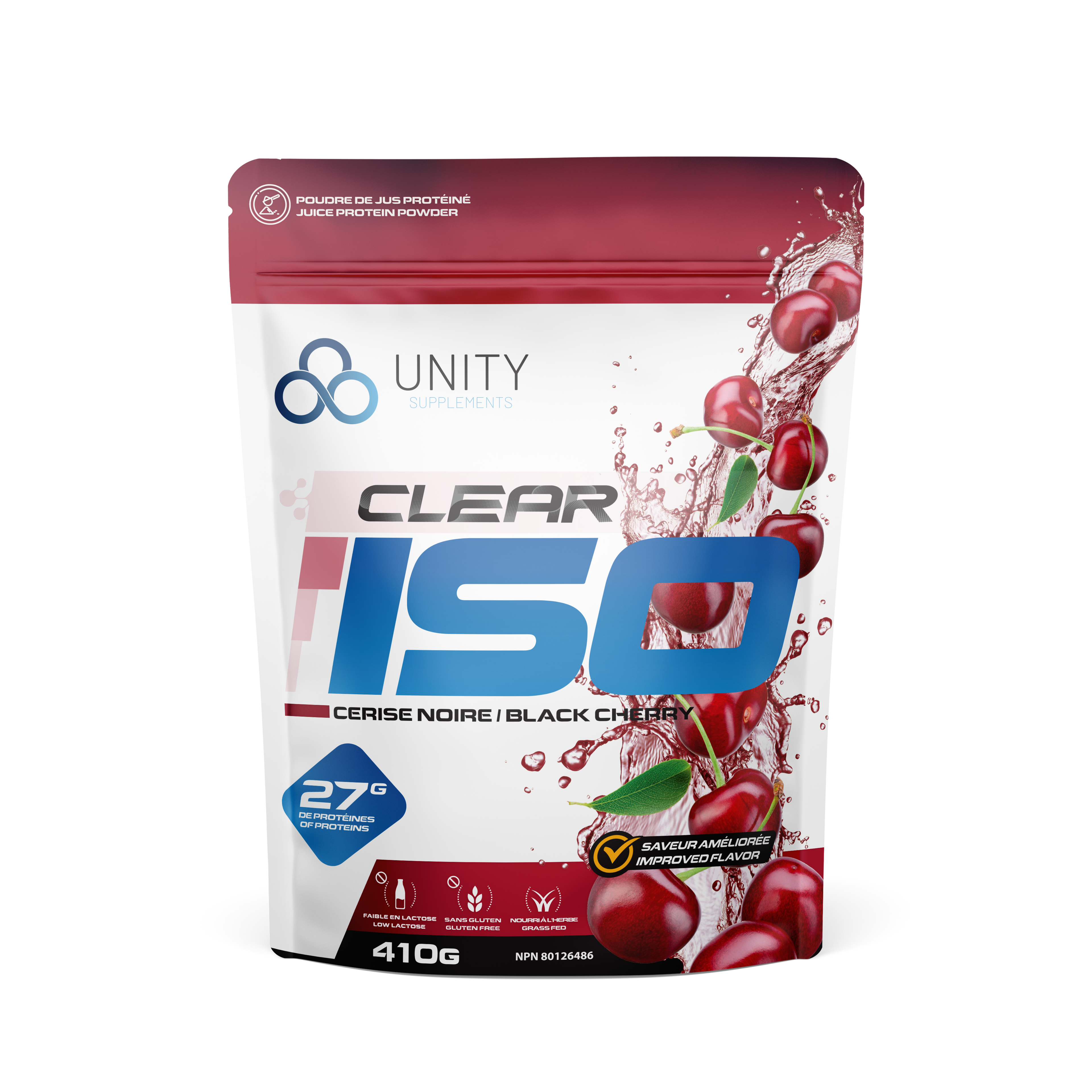 Juice Protein - Black Cherry 410g - Unity-Supplements